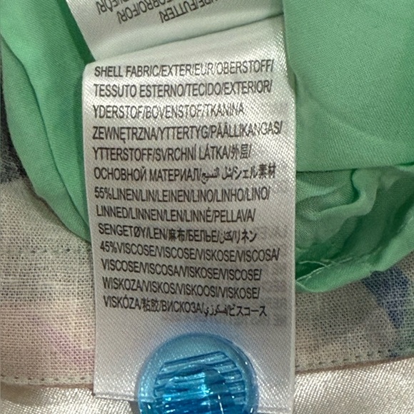 NWT Farm Rio Colorful Monstera Mini Dress Small Wrap Linen Boho Vacay Beach Gift - Picture 14 of 16